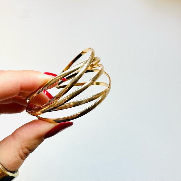 NEW NORDSTROM REVOLVE Mix Multi Slim Band Twisted Bracelet Bangle Cuff Jewelry - Picture 7 of 16